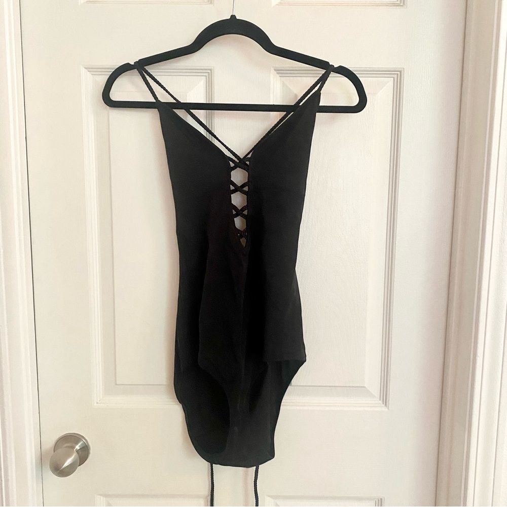 Black lace up Victorias Secret swimsuit